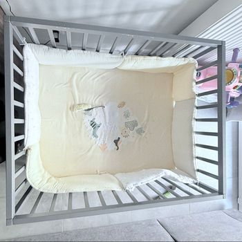 Parc en bois gris flexiparc vertbaudet + accessoires