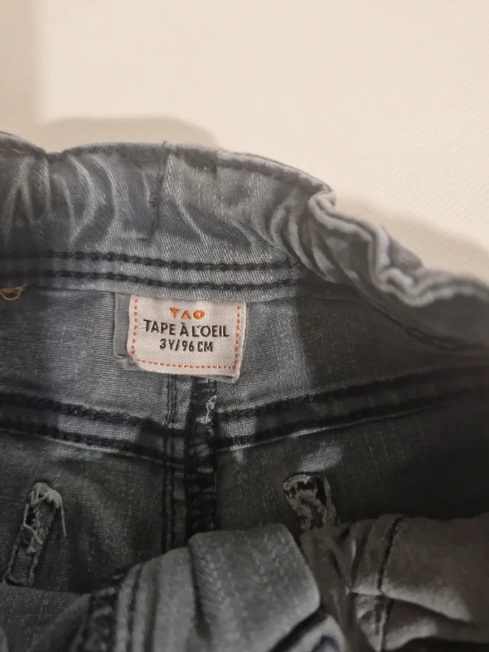 Short en jean 3 ans 96 cm Tape à l’œil - photo numéro 3