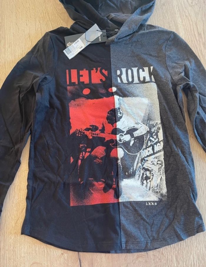 Tee-shirt à capuche ikks taille 10 ans neuf avec étiquettes 10 ans - photo numéro 6