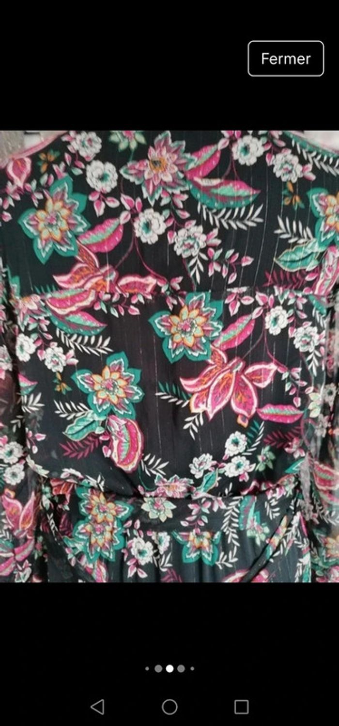 Robe longue motif fleurs Bréal taille 38 - photo numéro 10