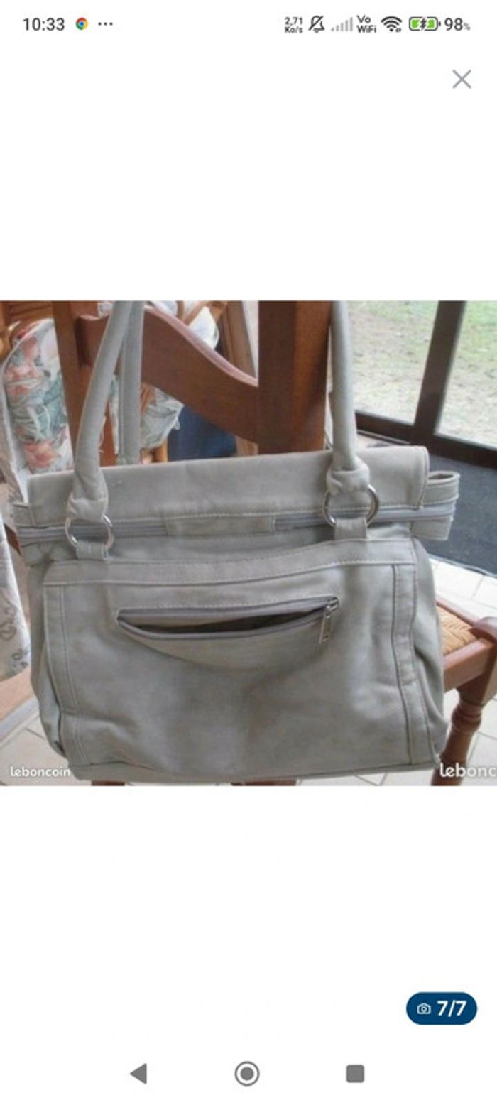 Sac à main beige fleurs - photo numéro 8