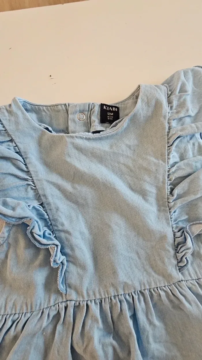 Robe jeans bleu 12mois - photo numéro 3