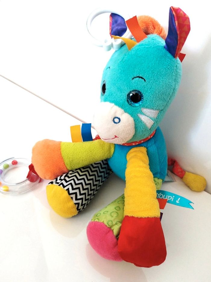 Peluche hochet doudou âne - photo numéro 2