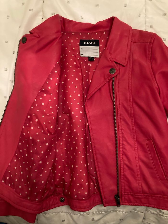 Veste similicuir fushia - photo numéro 2