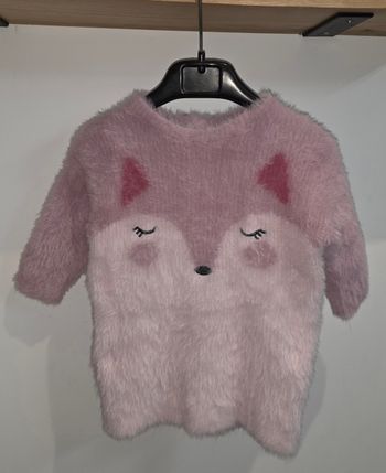 Robe pull epaisse rose 6 mois