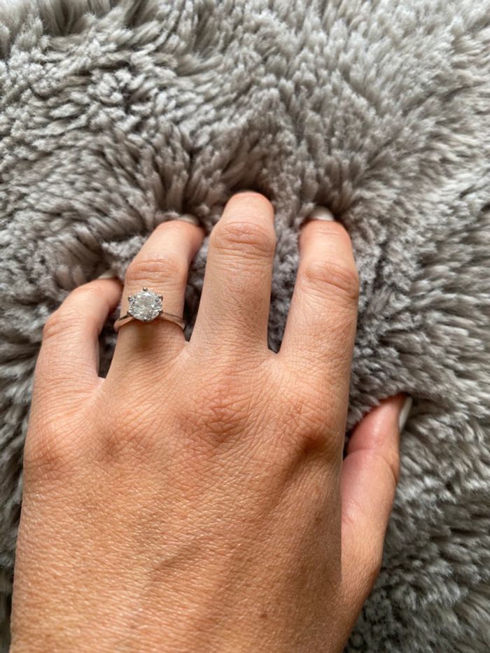 Bague argent 925 solitaire et oxyde de zirconium - photo numéro 3