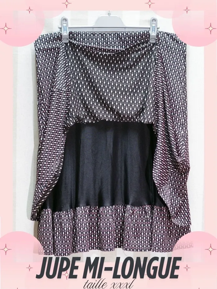 Jupe mi-longue marron - Taille XXXL - photo numéro 4