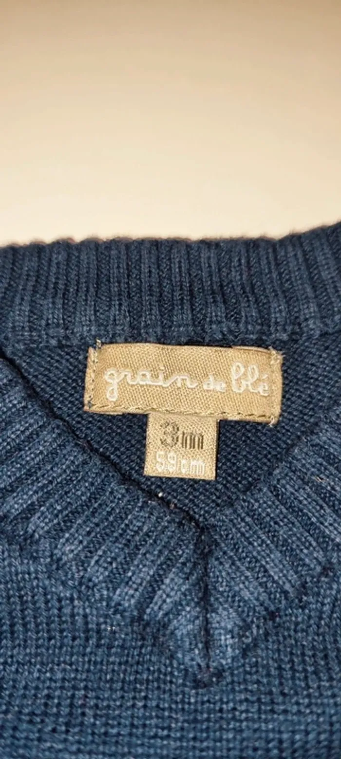 Lot de 3 gilets/pull garçon taille 3 mois en excellent état - photo numéro 8