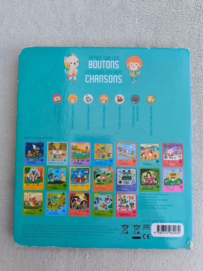 Livre musical Petites comptines pour danser Milan - photo numéro 3