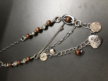 Sautoir fashion marron