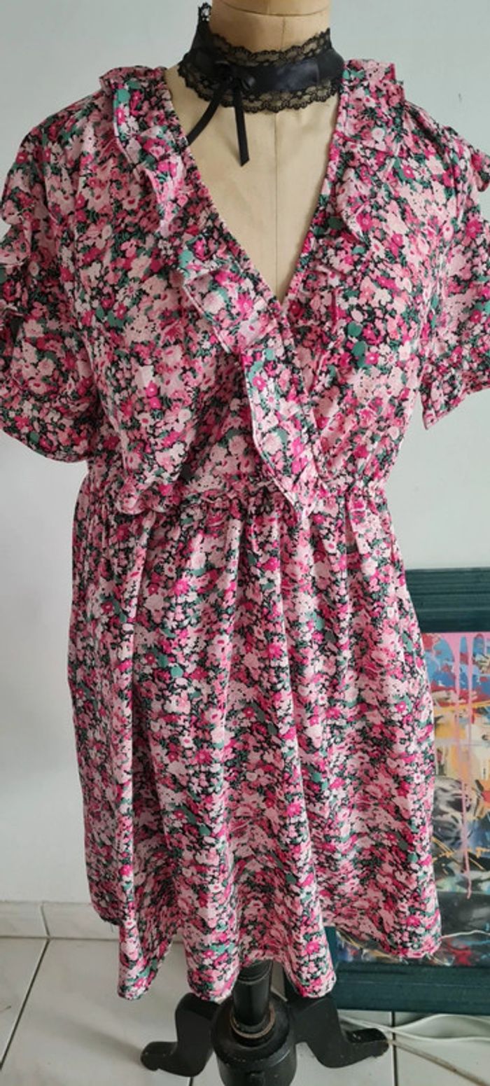 Robe abito fleurs easy Emma&Ella M vintage