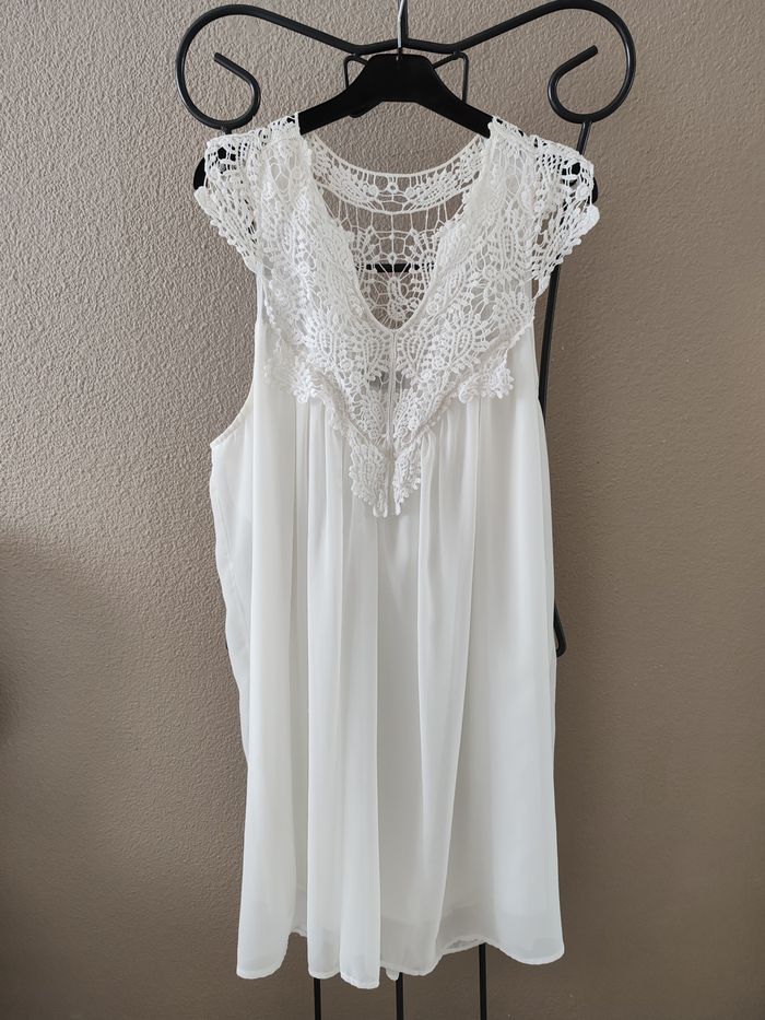 Robe blanche/macramé SALORA - photo numéro 2