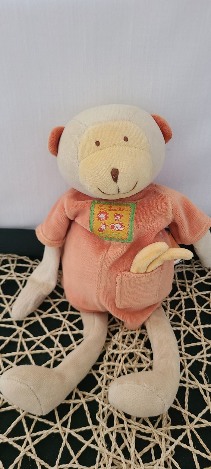 Doudou musical singe les Loustics orange MOULIN ROTY - photo numéro 2