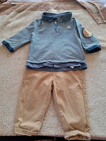 Ensemble pantalon et t shirt manche longue 6mois