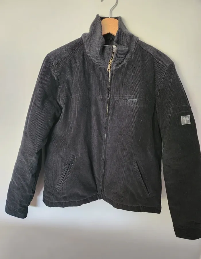 Manteau blouson côtelé noir lotus blossom taille 42/44 excellent état