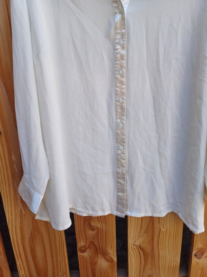 Magnifique chemise crème satinée Nathalie Andersen - photo numéro 7