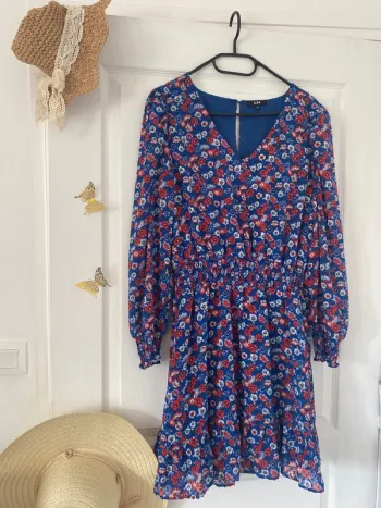 Robe fleurie manches longues