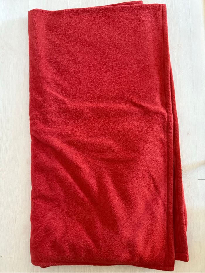Couverture plaid rouge 220 x 240 cm