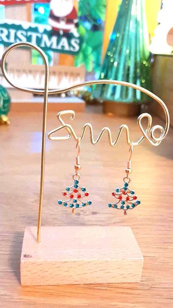 Bijoux Noël | Boucles d’Oreilles Sapins de Noël – Neuf