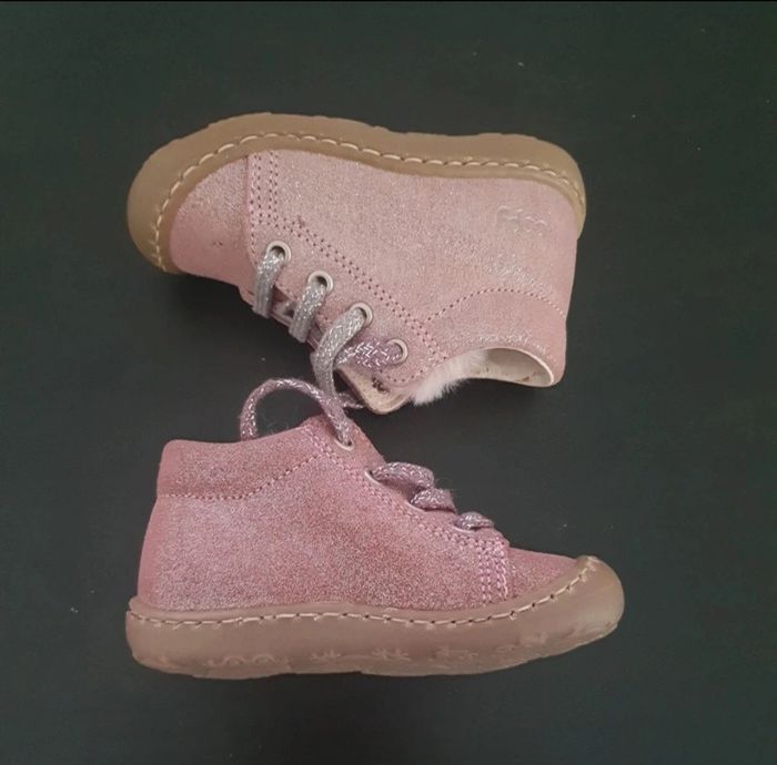 Chaussures premiers pas bopy taille 20 fille rose pailleté neuves - photo numéro 2