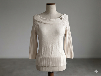Pull en coton beige Taille 2 CAMAIEU