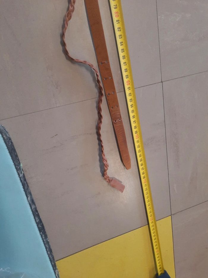 Lot de 2 ceinture marron type cuir - photo numéro 4