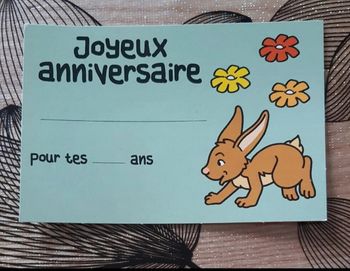 Cartons d'invitation anniversaire enfant