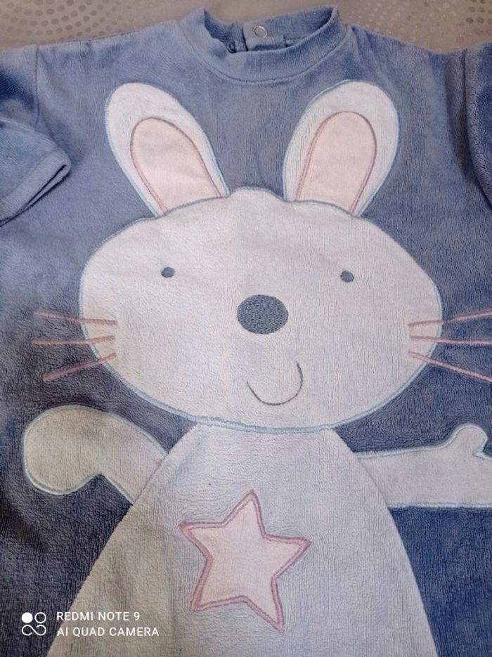 Pyjama velours bleu - photo numéro 2