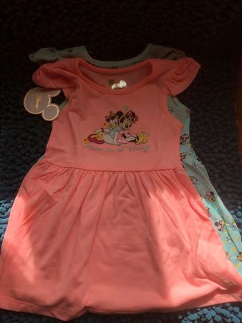 lot de 2 robes disney minnie daisy - n e u v e s