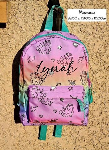 Sac maternelle licorne personnalisé
