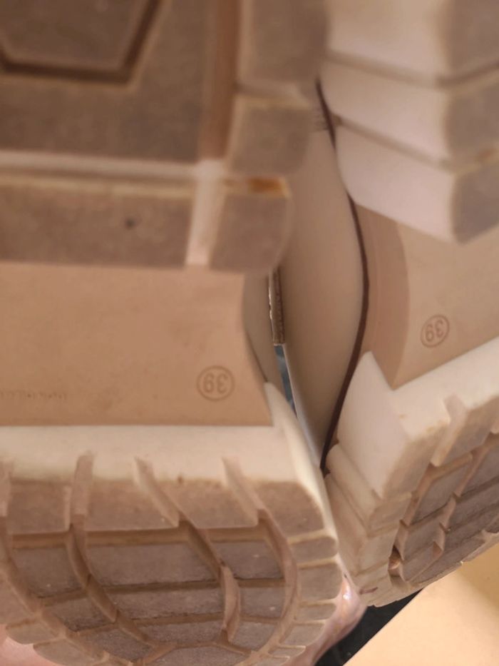 Bottines en cuir beige semerdjian 39 - photo numéro 5