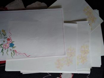 Feuilles de papier à lettres