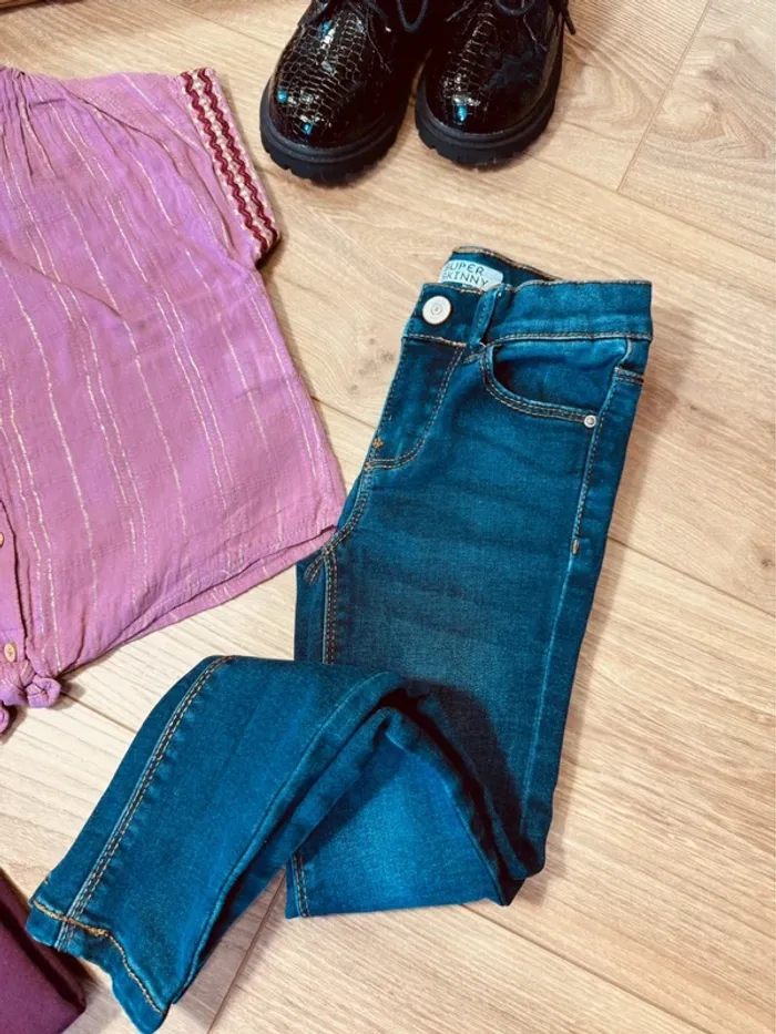 Taille 5 ans tenue 4 pièces fille Multimarque violet bleu * smile * 🌹 - photo numéro 5