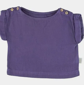 Poudre Organic Blouse à manches courtes 3 mois en coton bio