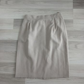 Jupe tailleur crème taille 38