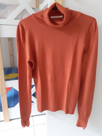 Pull col roulé Camaïeu orange