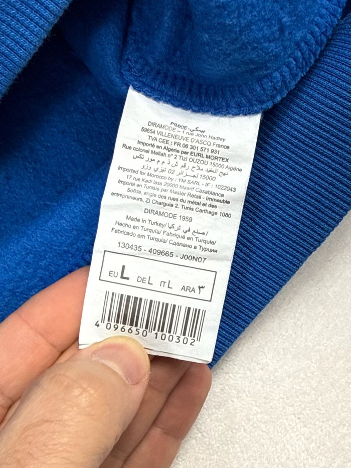 Hoodie Pull Pimkie bleu femme taille L sweat a capuche New Jersey USA 00125 - photo numéro 9