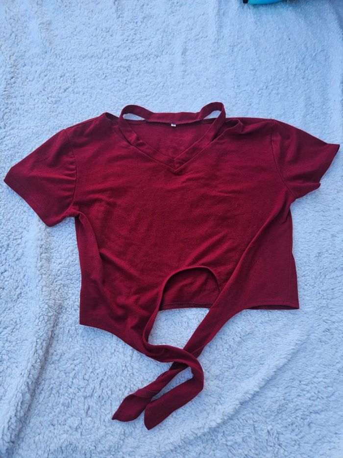 T-shirt Court Rouge