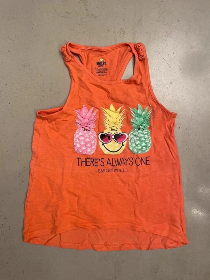 Débardeur ananas corail 10 ans