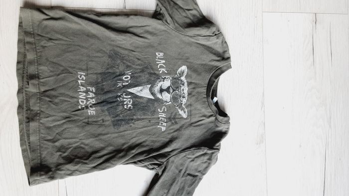 Vêtement garçon tee-shirt manches longues vert Ikks motif mouton 2 ans - photo numéro 2