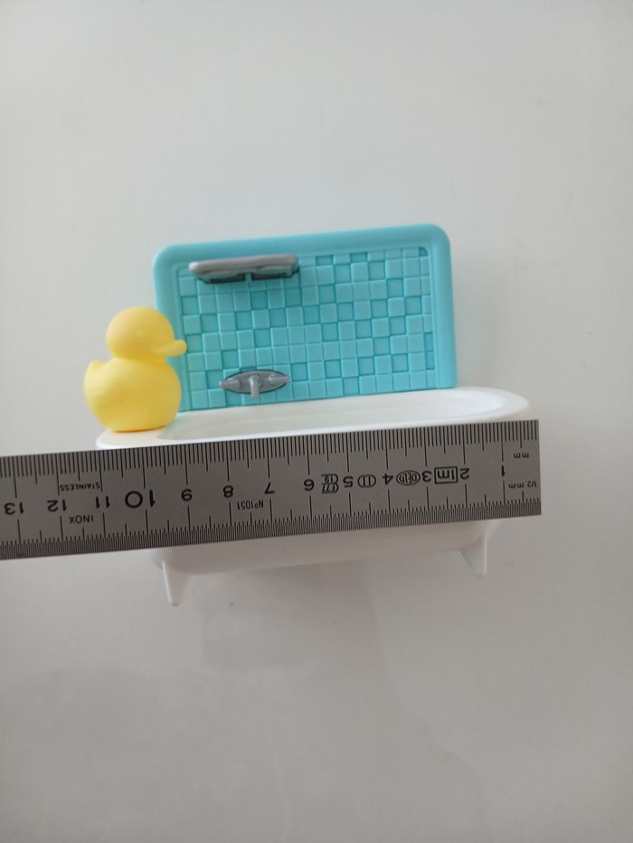 Mini Baignoire de Poupée avec Petit Canard Jaune - photo numéro 5
