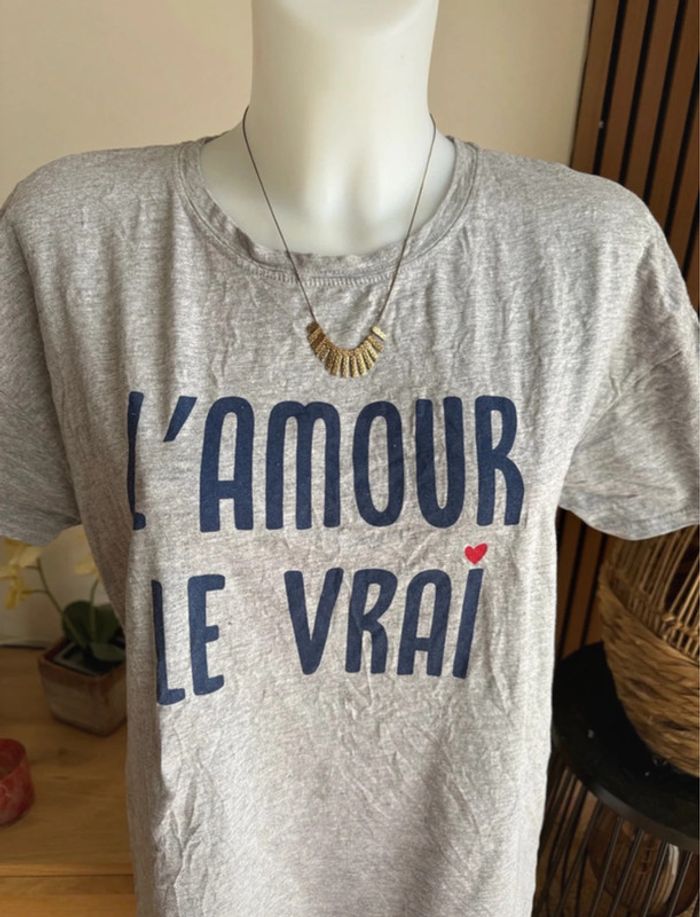 T-shirt gris imprimé - photo numéro 3