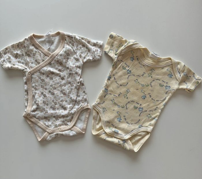 Lot de 2 bodies manches courtes - 3 mois - Baby club - photo numéro 2