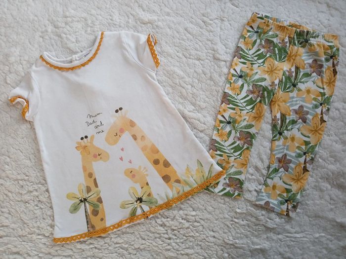 Ensemble Tee-shirt et legging taille 12 mois