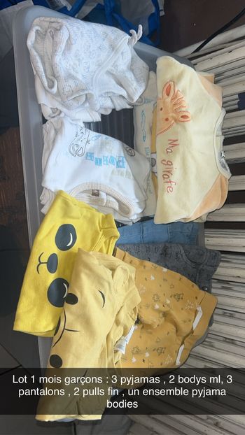 Lot garçons 1 mois