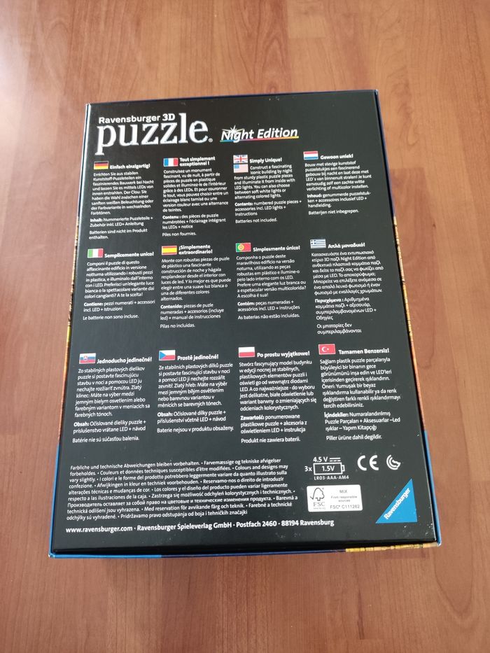 Puzzle 3d arc de triomphe night édition 216 pièces - photo numéro 2