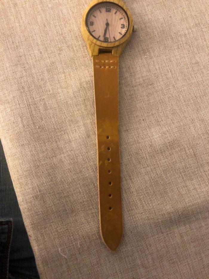 Montre cuir et bois - photo numéro 2