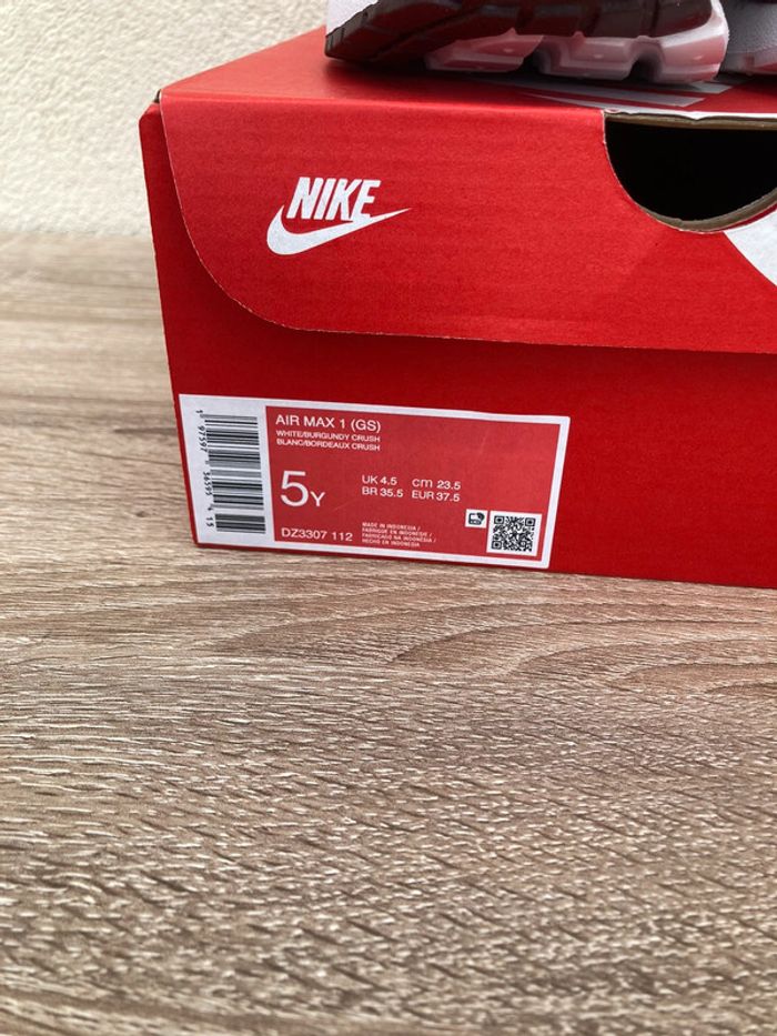 Baskets Basses Nike Air Max 1 Burgundy - Taille 37,5 - photo numéro 10