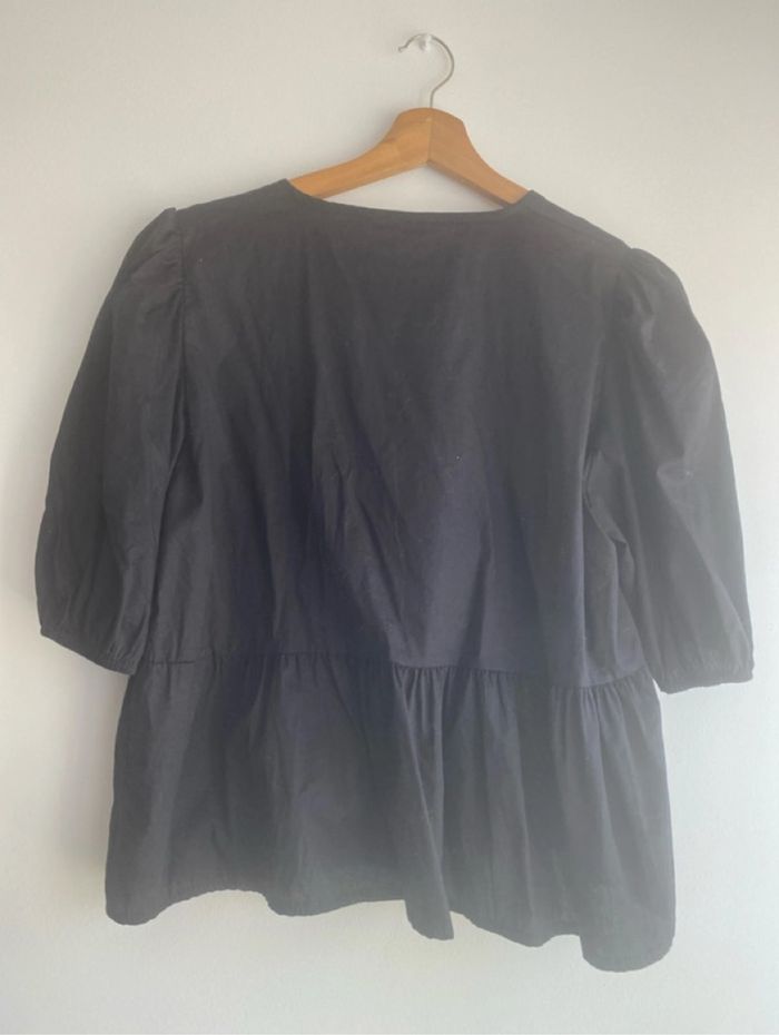 Blouse manche courte à noeud - photo numéro 5