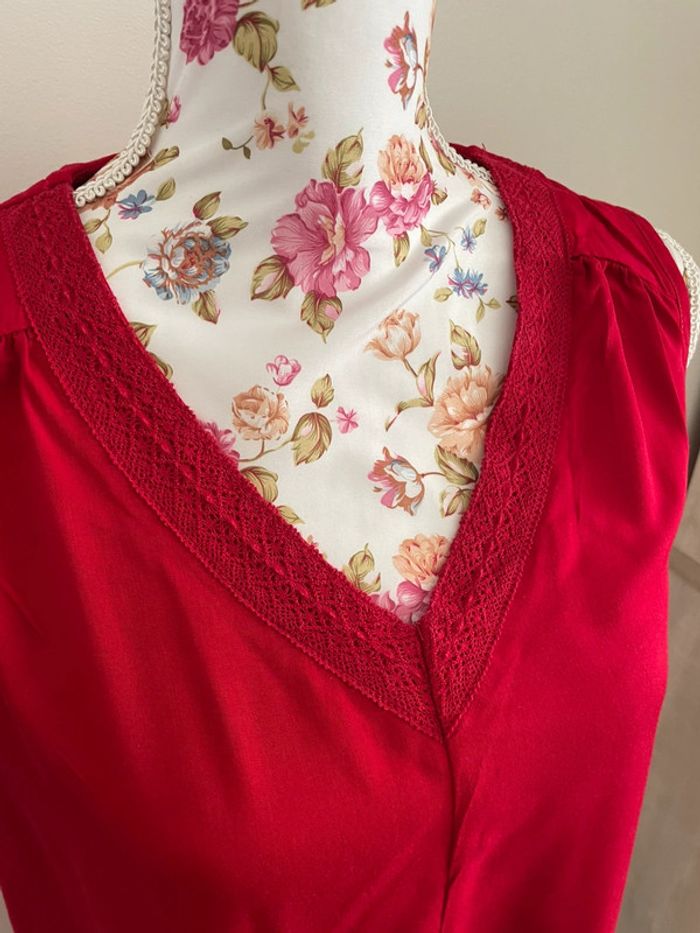 Robe droite rouge fluide - photo numéro 4